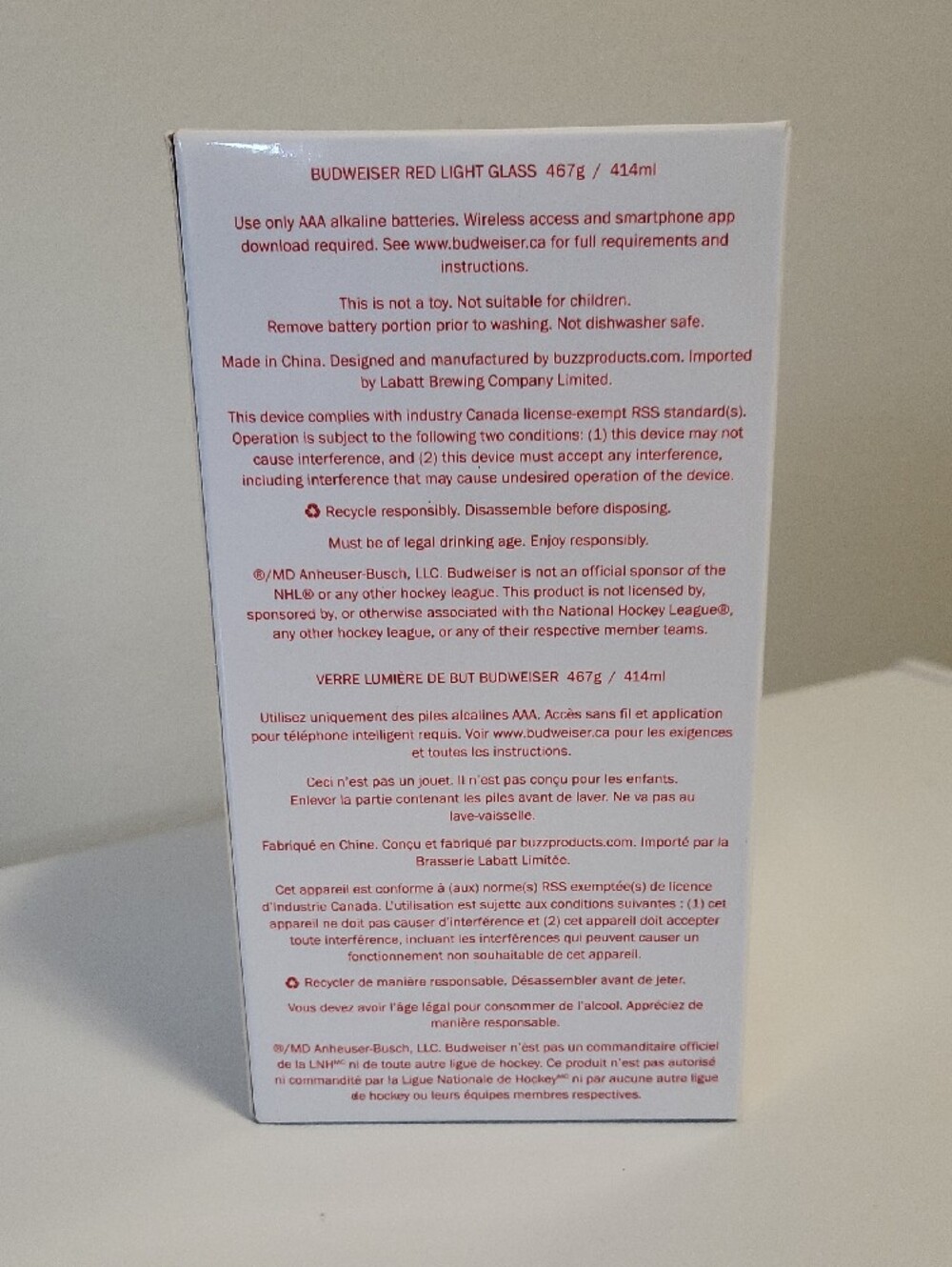 Budweiser Touchdown Glass - Picture 4 of 4